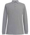 BK615 4222 Brook Taverner Frederick Long Sleeve Polo Shirt Grey Marl colour image